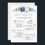 Dusty Blue Navy Champagne Ivory Wedding Program  Invitation<br><div class="desc">Dusty blue floral wedding program featuring elegant bouquet of navy blue, royal blue , white , gold, champagne ivory, blush colour rose , ranunculus flower buds and sage green eucalyptus leaves and elegant watercolor bouquet. Please contact me for any help in customisation or if you need any other product with...</div>