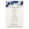 Dusty Blue & Navy Floral Budget Wedding Program