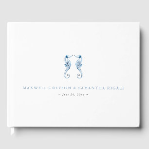 Dusty Blue Ocean Wedding Guest Book