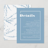 Dusty Blue Pampas Grass Minimalist Wedding Details
