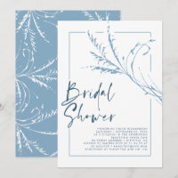 Dusty Blue Pampas Grass Modern Boho Bridal Shower