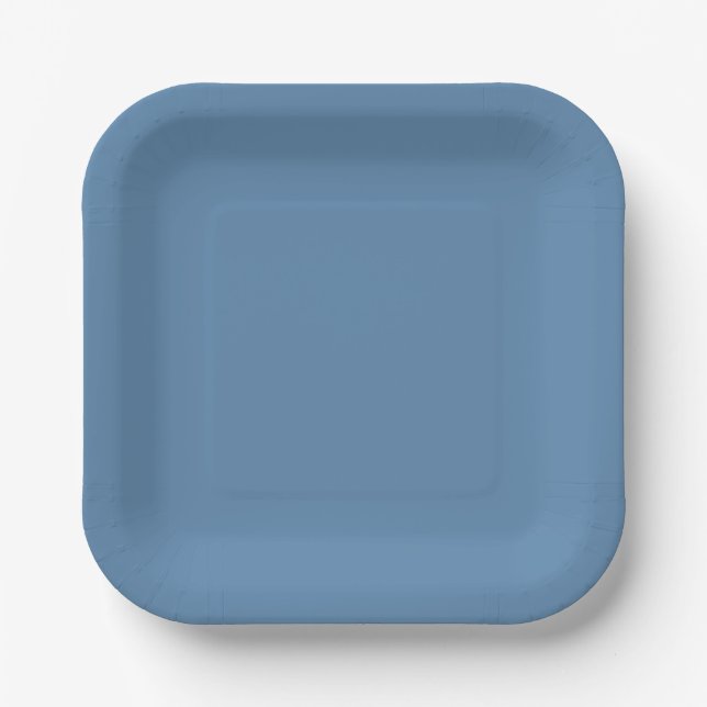  Dusty Blue Paper Plate (Front)
