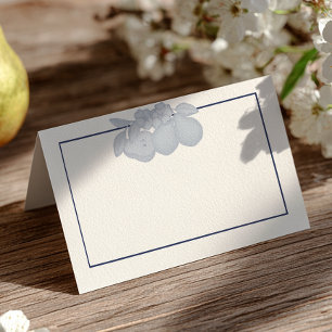 Dusty Blue Perfect Pear Folded Place Card