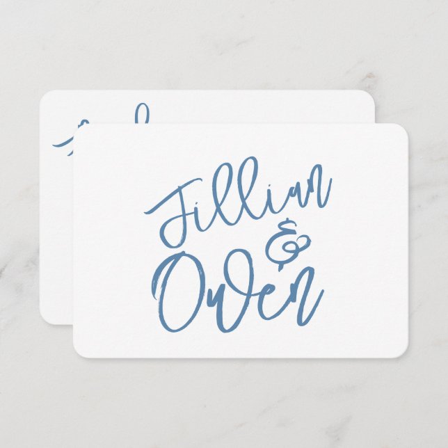 Dusty Blue Personalised Thank you Note Card (Front/Back)