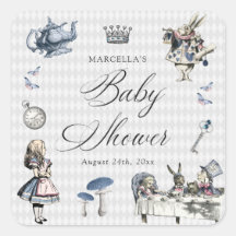 Dusty Blue & Pink Alice In Wonderland Baby Shower