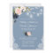 Dusty Blue Pink Floral Lace Lights Wedding