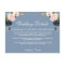 Dusty Blue Pink Floral Wedding Details Insert Card