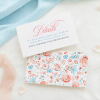 Dusty Blue Pink Floral Whimsical Wedding Details