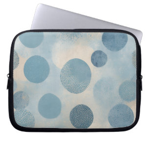 Dusty Blue Polka Dot Laptop Sleeve