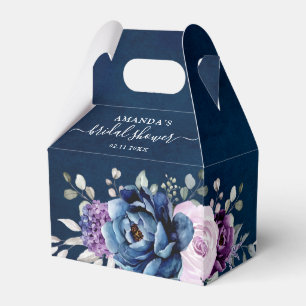 Dusty Blue Purple Lilac Blooms Bridal Shower Favou Favour Box