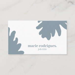 Dusty Blue QR Code Business Card