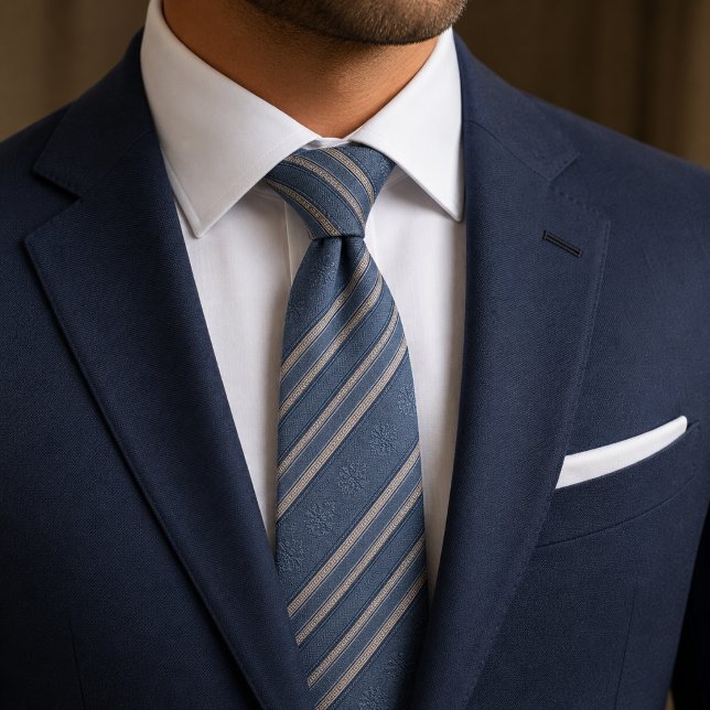 Dusty Blue Regency Stripe Tie (Creator Uploaded)