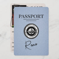 Dusty Blue Reno Passport Save The Date