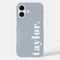 Dusty Blue Retro Typography Personalised