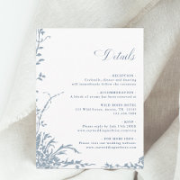 Dusty Blue Romantic Floral Garden Wedding Details