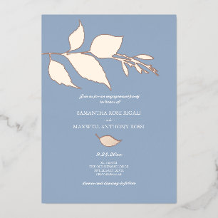 Dusty Blue Rose Gold Engagement Party