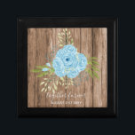 Dusty Blue Roses NewlyWeds Wedding Gift Personal Gift Box<br><div class="desc">Add your own text as desired to personalise this stunning illustration of blue roses. Ideal gift item for newlyweds for friends.</div>