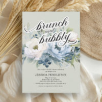 Dusty Blue Sage Green Bridal Brunch Bubbly