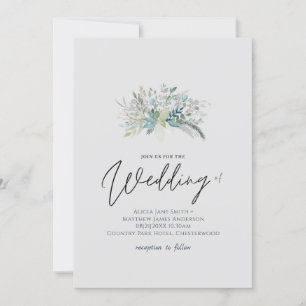 Dusty Blue Sage Greenery Leaves Wedding Budget