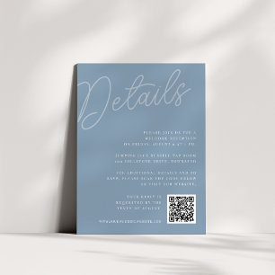 Dusty Blue   Script Watermark All-in-One Details Enclosure Card