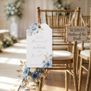 Dusty Blue Seating Reserved for mother of bride Gift Tags