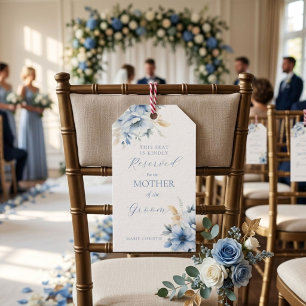 Dusty Blue Seating Reserved for mother of Groom Gift Tags