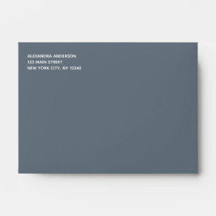 Dusty Blue Simple Minimalist Coloured Envelope