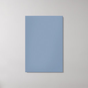 Dusty Blue Slate Grey Grey Solid Colour Background Canvas Print