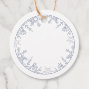 Dusty Blue Snowflake Shower Mimosa Bar Juice Tags