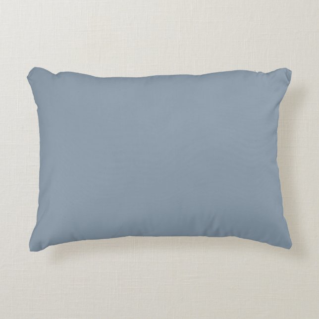 Dusty Blue Solid Color Decorative Cushion (Front)