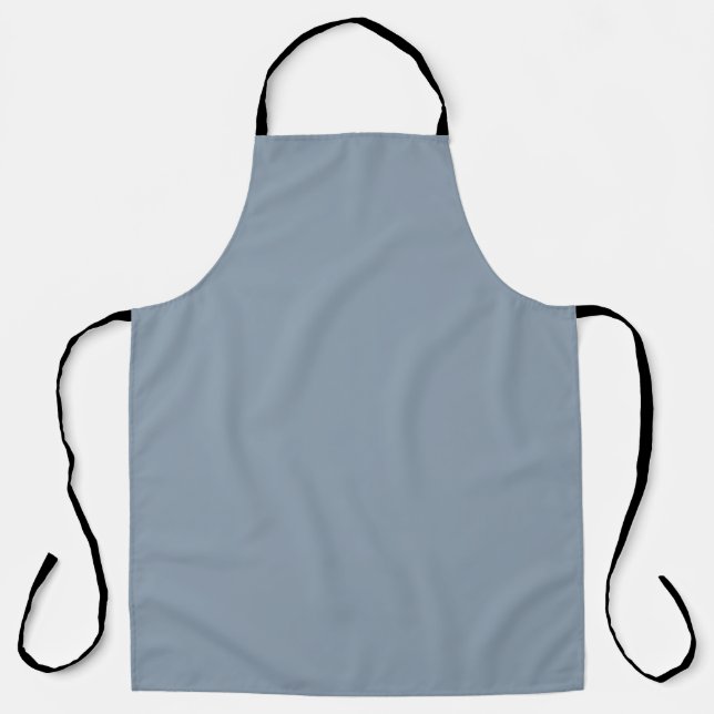 Dusty Blue Solid Colour Apron (Front)