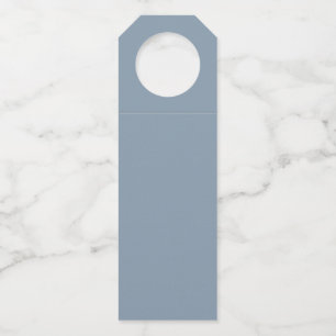 Dusty Blue Solid Colour Bottle Tag