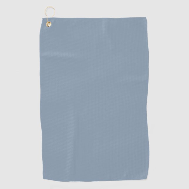 Dusty Blue Solid Colour Golf Towel (Front)