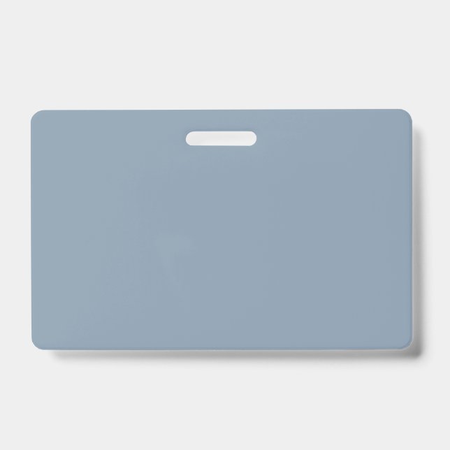 Dusty Blue Solid Colour ID Badge (Front)
