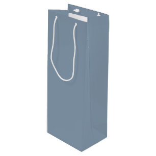 Dusty Blue Solid Colour Wine Gift Bag