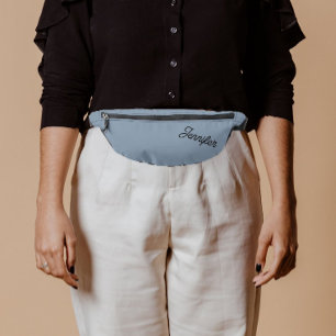 Dusty Blue Stylised Bridesmaid Name Bum Bags