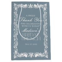 Dusty Blue Talavera Fiesta Bridal Brunch Favours