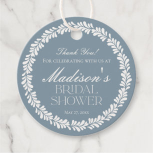 Dusty Blue Talavera Spanish Fiesta Bridal Shower  Favour Tags