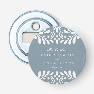 Dusty Blue Talavera Spanish Fiesta Wedding Favours Bottle Opener