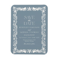 Dusty Blue Talavera Tile Fiesta Save the Date