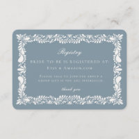 Dusty Blue Talavera Tile Registry Card Insert