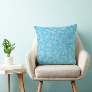 Dusty Blue Textured Throw Pillow