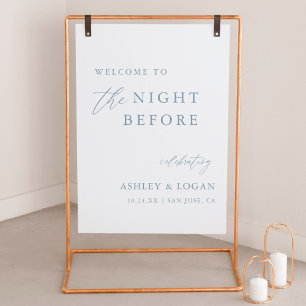 Dusty Blue The Night Before Rehearsal Dinner Poster