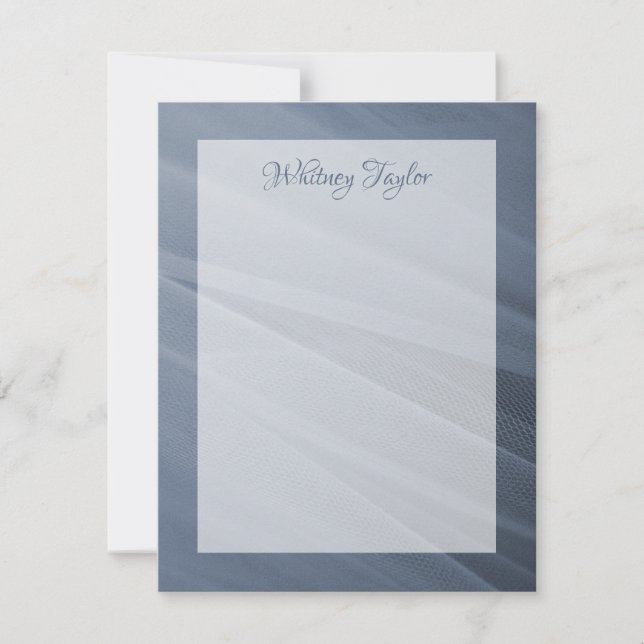 Dusty Blue Tulle Texture Card (Front)