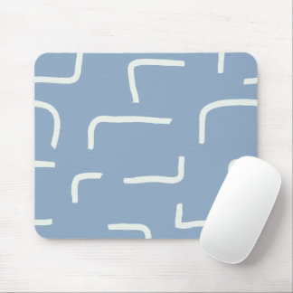 Dusty Blue Urban Geometric Pattern Modern Office Mouse Pad