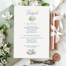 Dusty Blue Villa Romance Details Card