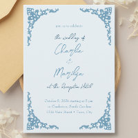 Dusty Blue vintage looking wedding 