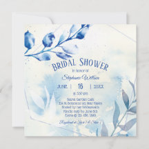 Dusty Blue Watercolor Bridal Shower