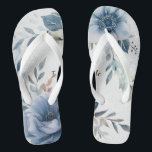 Dusty Blue Watercolor Flowers Silver Elegant Jandals<br><div class="desc">Dusty Blue Watercolor Flowers Silver Elegant Flip Flops. Unique,  beautiful,  stylish design. Easy to be personalised. Matching items are available.</div>