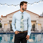 Dusty Blue Watercolor Flowers Wedding Tie<br><div class="desc">Tie with an artistic watercolor floral design in white and dusty blue. Beautiful for a wedding or romantic occasion.</div>